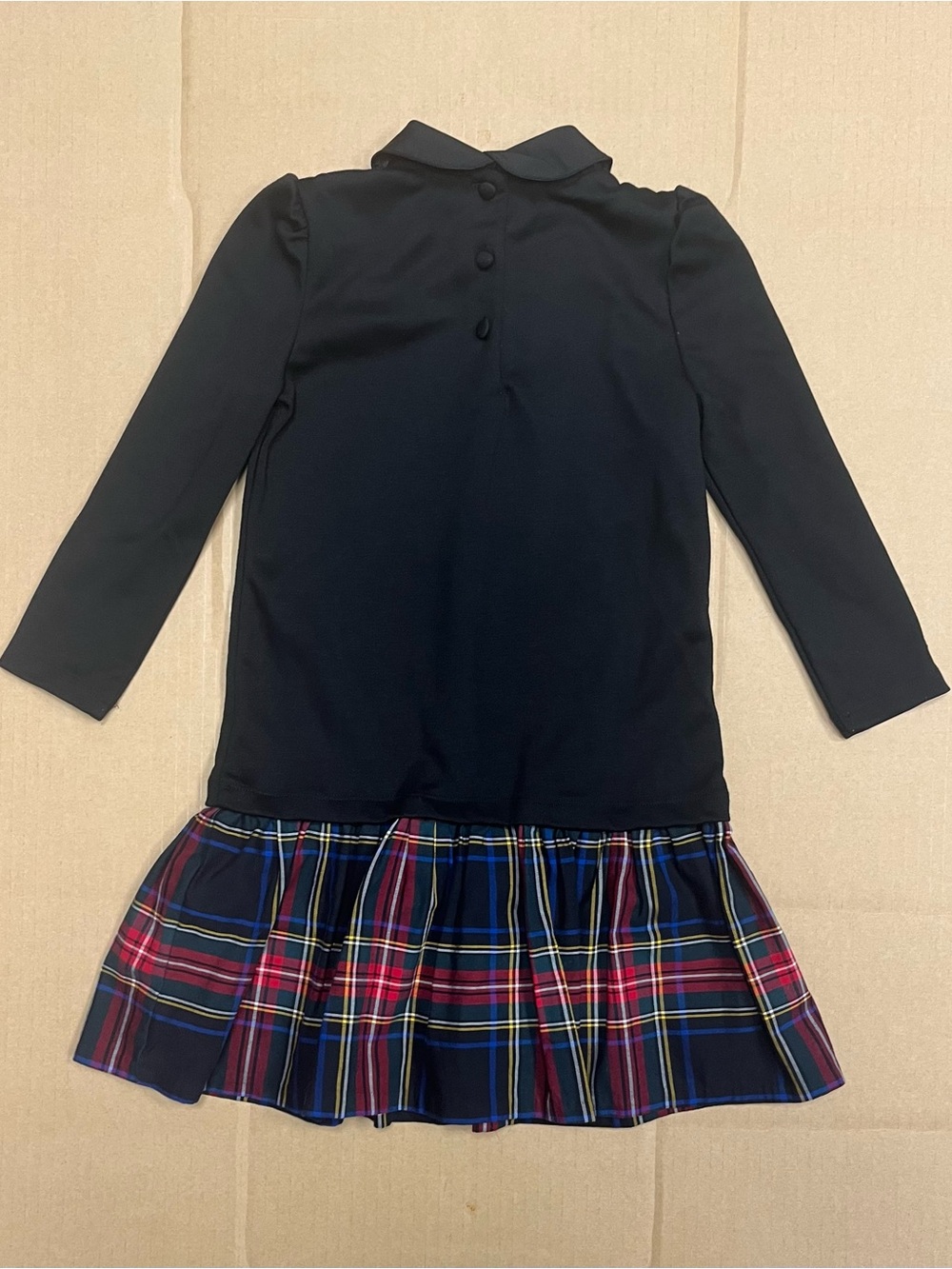 Polo Ralph Lauren Girl’s Plaid Ponte Long Sleeve Dress SZ 6